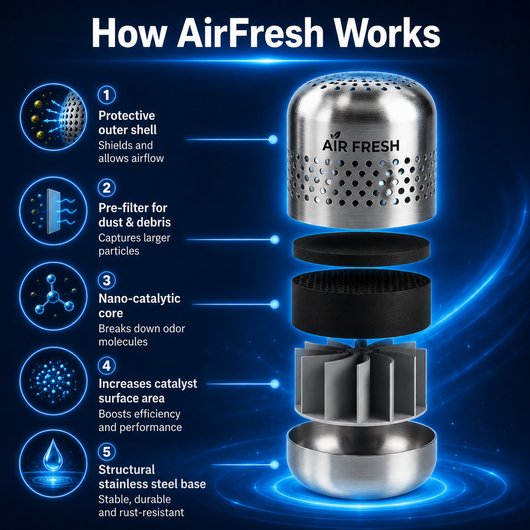 AirFresh™ - Nano-Catalytic Fridge Odor Eliminator